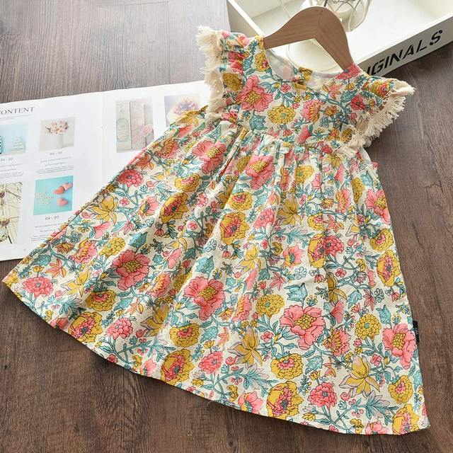 Keelorn Girls Dress Summer 2022 Kids Clothes Sleeveless Hollow Out Baby Princess Dresses For Baby Clothes Vestidos 2-7Y