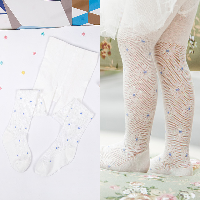 Baby Tights Cotton Cute Flower Kids Girl Tights Clothes Mesh Newborn Children Pantyhose Summer Spring Toddler Princess Stockings