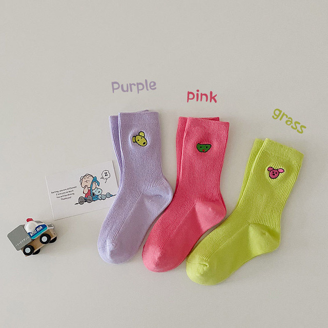 MILANCEL 2022 Spring New Kids Socks Cute Animal Girls Cotton Socks Casual Boys Socks Korean Children Socks