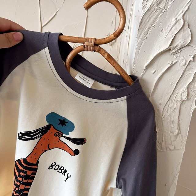 Soft Cotton Children Cartoon T-shirt Cute Animal Print Baby Long Sleeve T-shirt for Boys Girls Tee Kids Casual Blouse Clothes