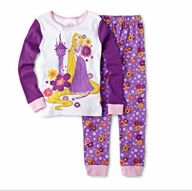 New Children's Rapunzel Clothing Set Boys Sleepwear Clothes Kids Pajamas Set Baby Girls Cotton Pajamas Cartoon Pajamas