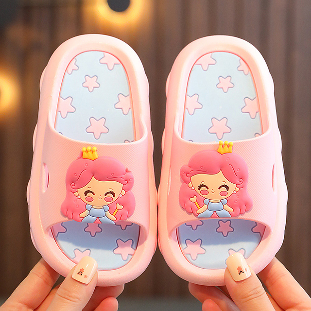 Summer cartoon cute home shoes for girl kids slippers soft baby shoes children slippers waterproof non-slip bathroom