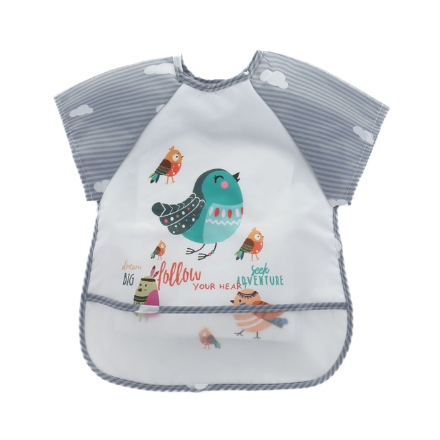 Baby Bibs Feeding Waterproof Bandana Cute Short Sleeve Bibs for Baby Girl Bib Saliva Boy Burp Cloths Feeding Accessories