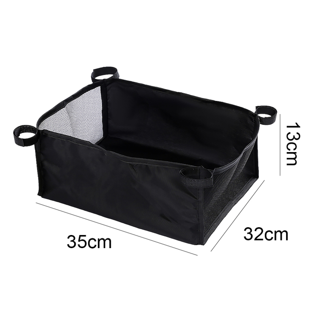 Baby Stroller Organizer Storage Bag Pram Bottom Portable Carriage Bottle Cup Holder for Buggy Hanging Black Basket Accessories