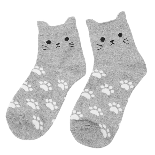 Cartoon cute cat kids socks candy color socks boys girl cotton sock wholesale children accessories newborn