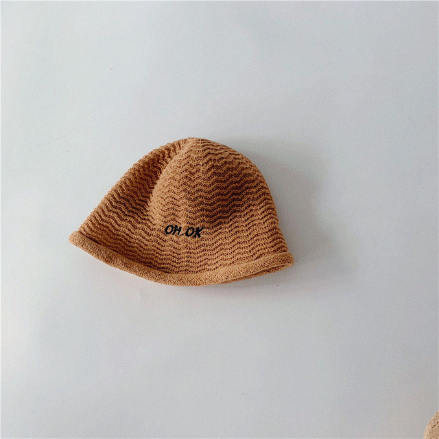 MILANCEL 2022 spring new children's breathable girls hat Korean boys straw hat letter embroidery children's hat