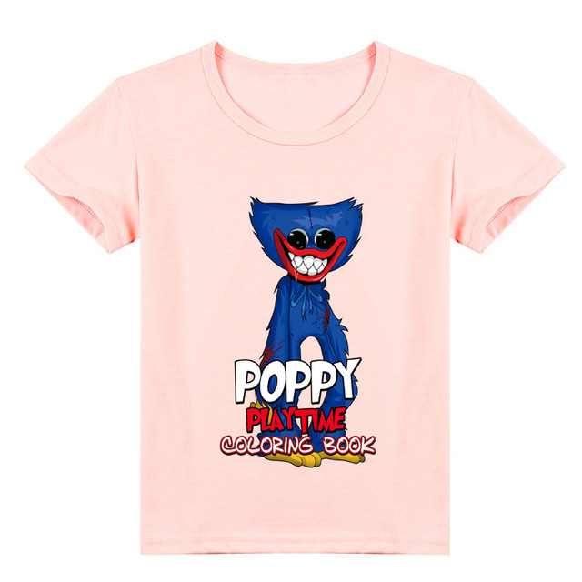 Playtime Poppy Horror Game Kids T-shirt Harajuku Graphic Houji Wuji T-shirt Boys Short Sleeve T-shirt Summer Cartoon Girl T-shirt