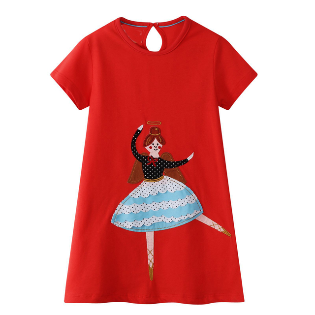 Little maven 2022 baby girls summer dress cotton lined cat children's casual lovely and comfortable clothes for 2-7 years old