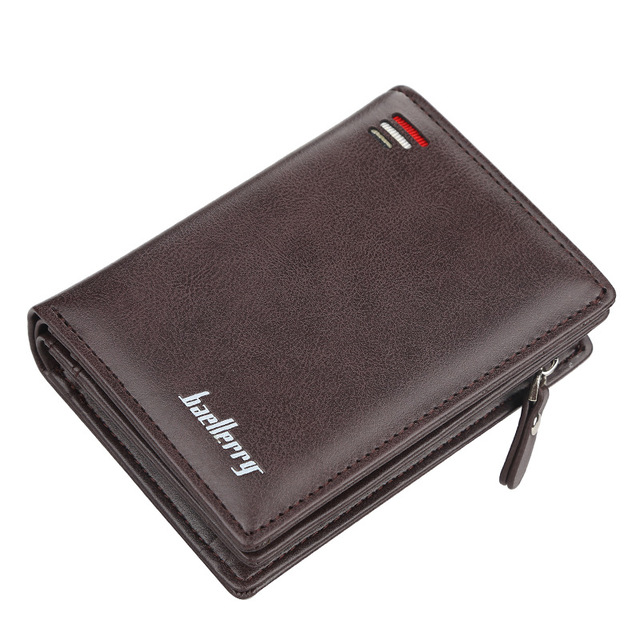 New Men Wallets New Fashion Card Wallet Multifunction Leather Mini Wallet For Male Zipper Wallet With Coin Pocket