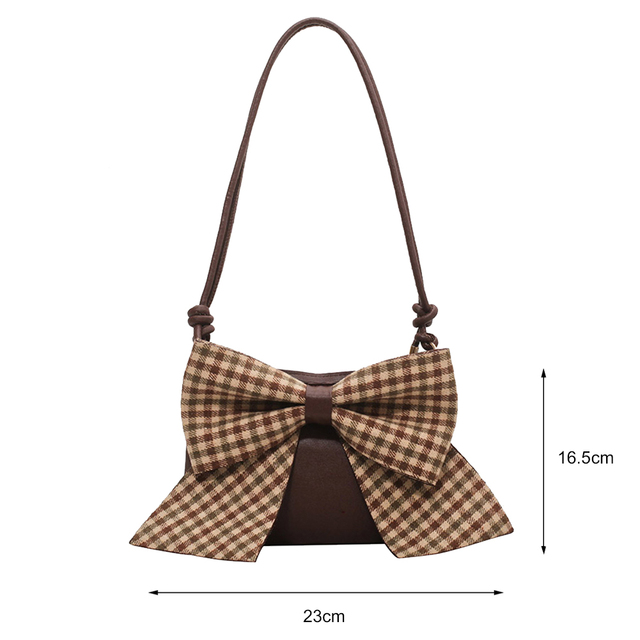 Women Shoulder Bags Fashion Shoulder Messenger Crossbody Bag Big Bowknot PU Leather Small Square Bag Travel Clutch