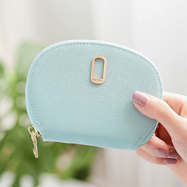 11Bits Women's Card Wallet Solid Color Zipper Organ Rfid Cardholer Pu Leather Credit Card Protecter Coin Purse Card & ID Holders