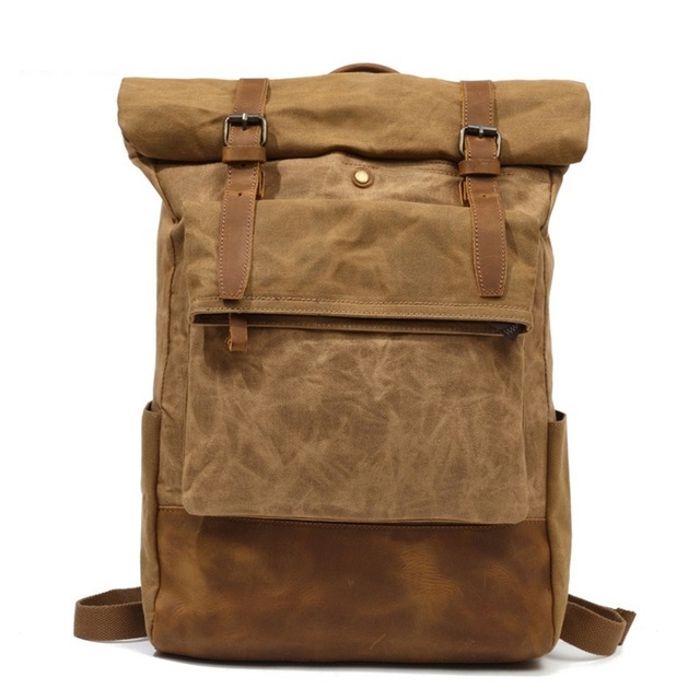 Backpack Men Casual Daypack Vintage Canvas Backpack School Boys Designer Waterproof Travel Bag Male Backpack Mochila