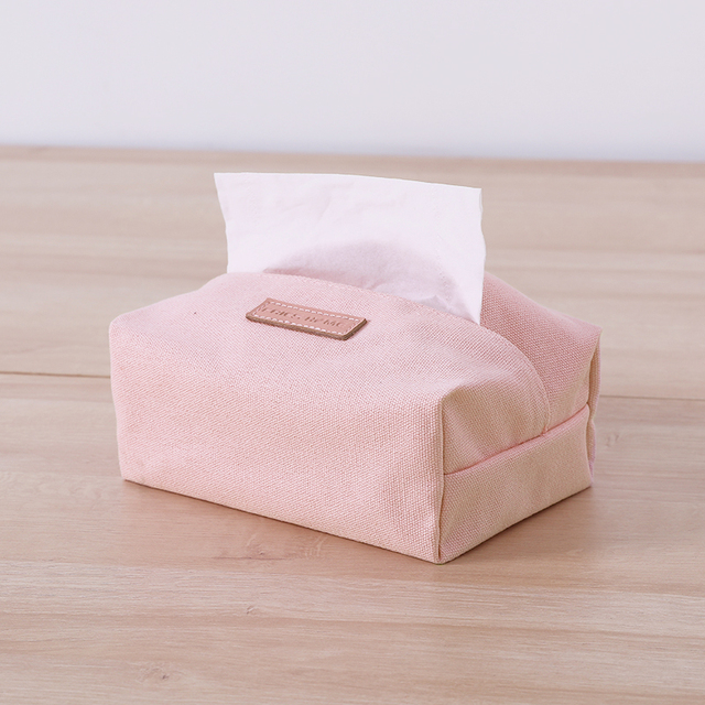 Cotton Canvas Simple Tissue Box Living Room Pumping Tissue Box Car Towel Napkin Paper Holder Pouch Chic Table Home Decor