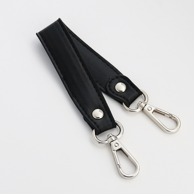 PU Leather Bag Handle Solid Color Bag Belt Replacement Handbag Strap Short Belt Bag Accessories