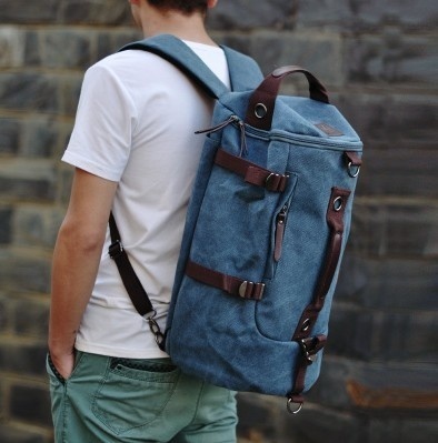 New Men's Canvas Backpack Handbag Sports Backpack Travel Backpack Fashion Leisure Bags Large Capacity Backpack