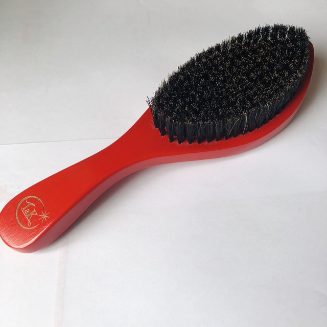 Dreyouti Wave Hard Bristle Boar Hair Brush Wooden Head Curved Palm Combs 360 Man Hairdressing Hair Styling Tools For African