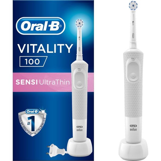 Original Oral-B Vitality 100 Rechargeable Electric Rotating Toothbrush 3in1 Charging Station Handle Ultrathin Brush Head