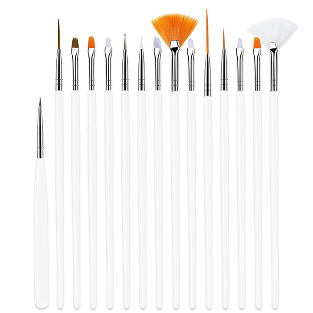 7/15pcs nail brush pen 12 different sizes nail glue phototherapy pen suitable for professional salon or home use gel nail brush