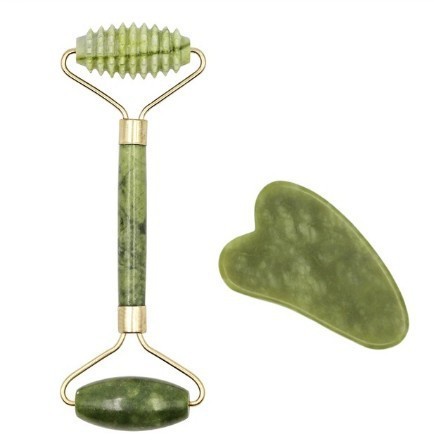 Guasha Natural Stone Facial Massage Jade Roller Gua Sha Massager Device Set For Body Spa Visage rouleau de massage rouleau visage