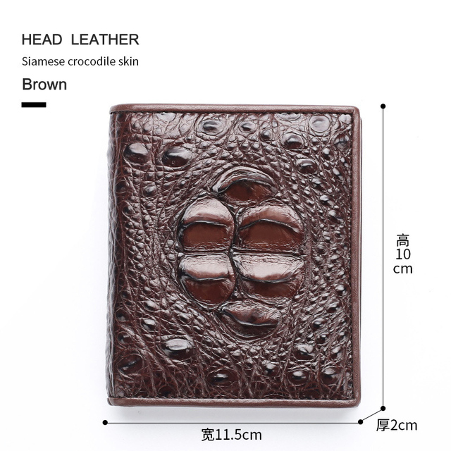 Men's wallet genuine crocodile skin short slim wallet 2022 special sale fashion brand bifold wallets male gifts