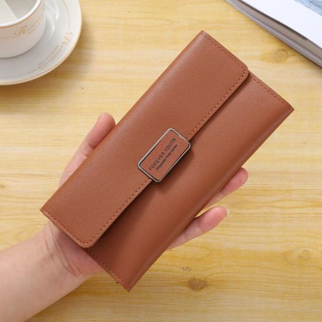 New Women Wallet Lady Clutch Leather Patterned Hasp Female Wallets Long Length Card Holder Phone Bag Money Coin Pocket Ladies Purses