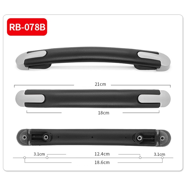 1pcs Plastic Luggage Handle Pull Handle Grip With Mounting Screws Replacement Parts For Luggage Suitcase Box Suitcase