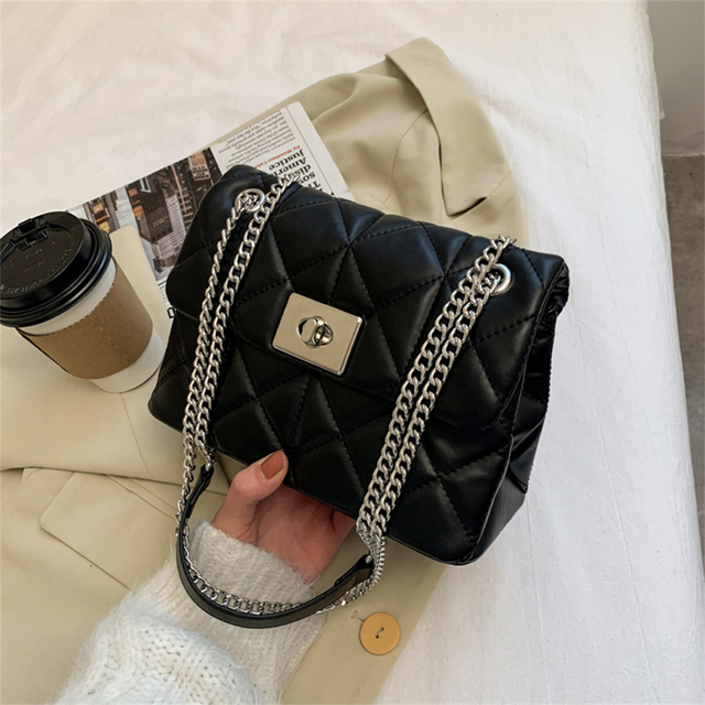 Women's fashion handbag luxury purses designer shouler crossbody messenger bag for female new branded soft leather chain flap sac