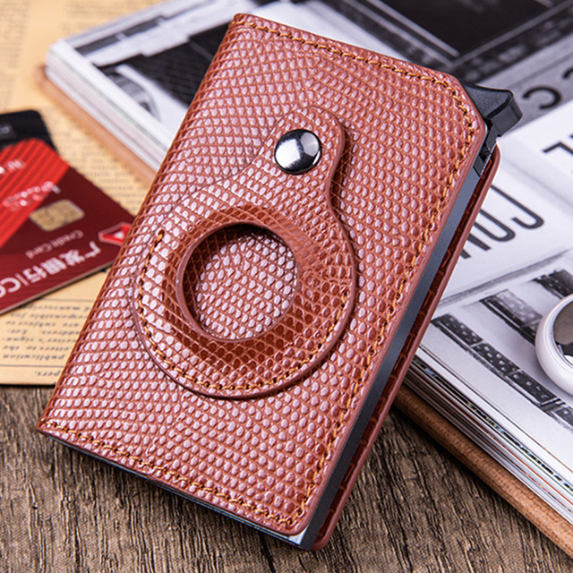 RFID Airtag Credit Card Holder Wallet Men Slim Thin Business Bank Card Holder Container Male Smart Bluetooth Card Holder Bag