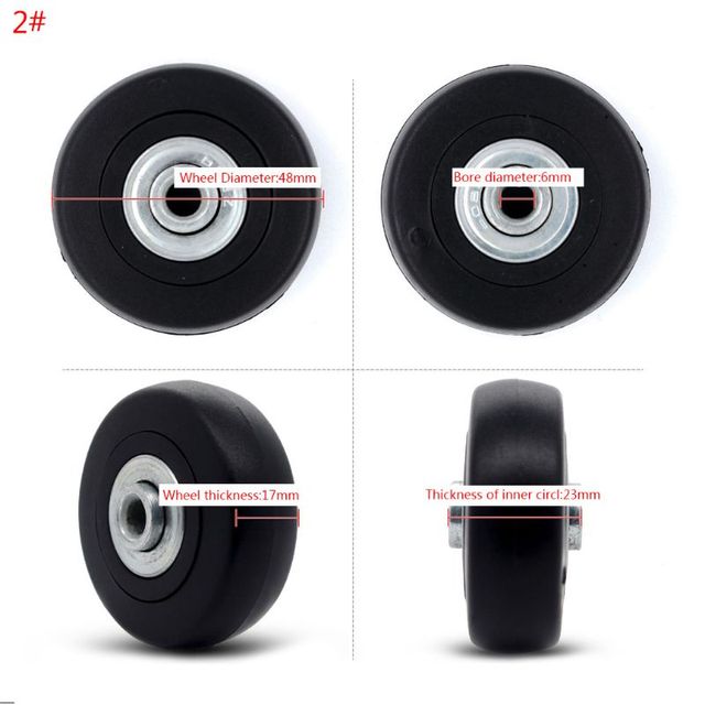 1PC Luggage Plastic Swivel Wheels Rotation Suitcase Replacement Wheels