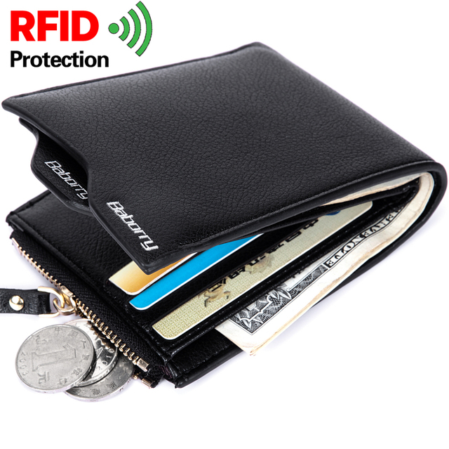 New Coin Purse RFID Theft Protection Dollar Price Men Wallets Black Color Slim Wallets Thin Card Holder Wallet for Men 2022