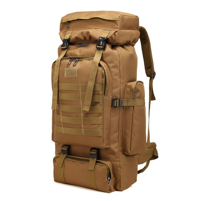 80L Outdoor Sports Tactical Backpack Large Capacity Oxford Fabric Waterproof Men Camping Hiking Hunting Bag Travel Bag