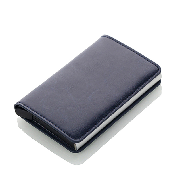 2022 Anti-Blocking Credit Card Holder Mens Metal Card Case RFID Aluminum Business Minimalist Travel Card Wallet