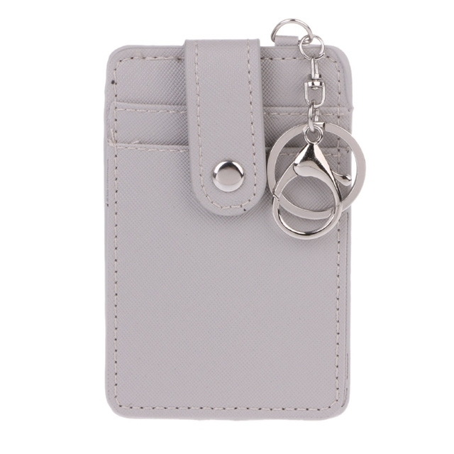 Women Mini Card Holder Portable ID Card Holder Card Cover Desk Work Keychain Keychain Tool