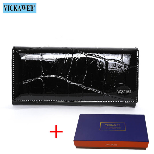 Genuine Leather Long Wallet With Magnetic Closure For Women Free Gift Fashion Wallet