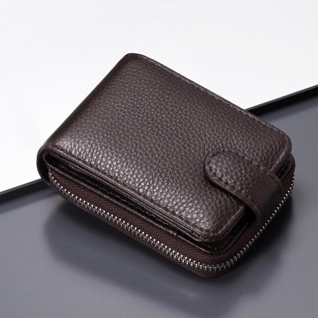 2022 Smart Wallet Men Wallets RFID Card Holder 100% Vintage Leather Card Wallet Coin Pocket Money Bag tarjetero hombre