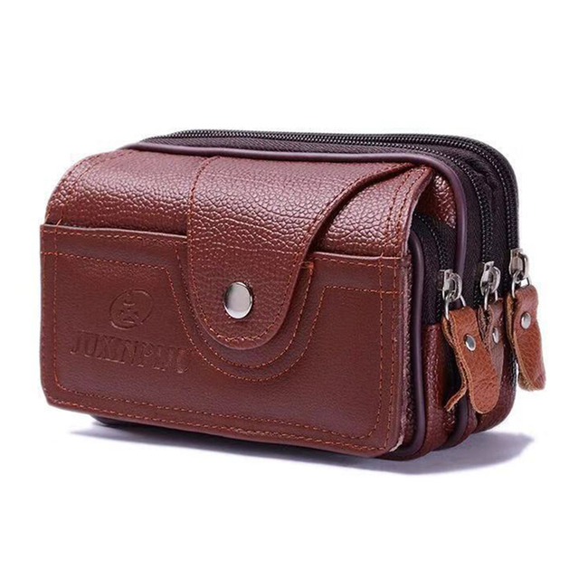 Pu Vintage Waist Pack Multifunction Phone Coin Waist Bag Vintage Unisex Belt Outdoor Small Purse Men Women