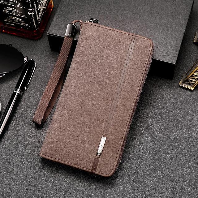 New Men Wallets Large Capacity Cell Phone Pocket Zipper Clutch Bag Male Business Purse carteira masculina coin pocket Male Purse