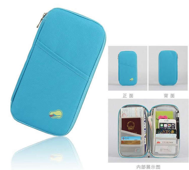 Men's and Women's Polyester Travel Bag Travel Accessories Luggage Cover Wallet ID Bag Luggage