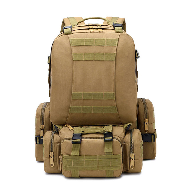 50L 4 in 1 Molle Sports Utility Bag Men Tactical Backpack, Military Backpack Outdoor Hiking Climbing Army Backpack Camping Bags