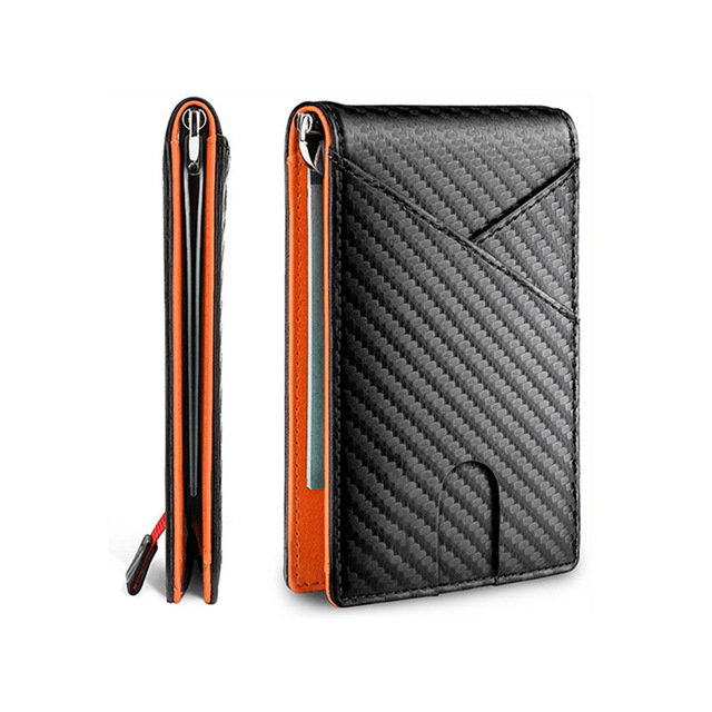 RFID Carbon Fiber Men Wallets Card Holder Slim Thin Pocket Man Magsafe Wallets Money Bags Business Black Male Wallet Walet 2022