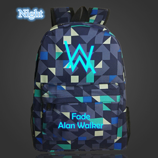 Music DJ Comic Alan Walker Faded Backpack High Quality School Bag Travel Bags For Men And Women