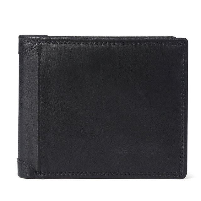 GENODERN New Rfid Bifold Mens Wallets Business Men's Wallet Male With Coin Pocket Portomonee Card Holder Photo Holder Small Wallet