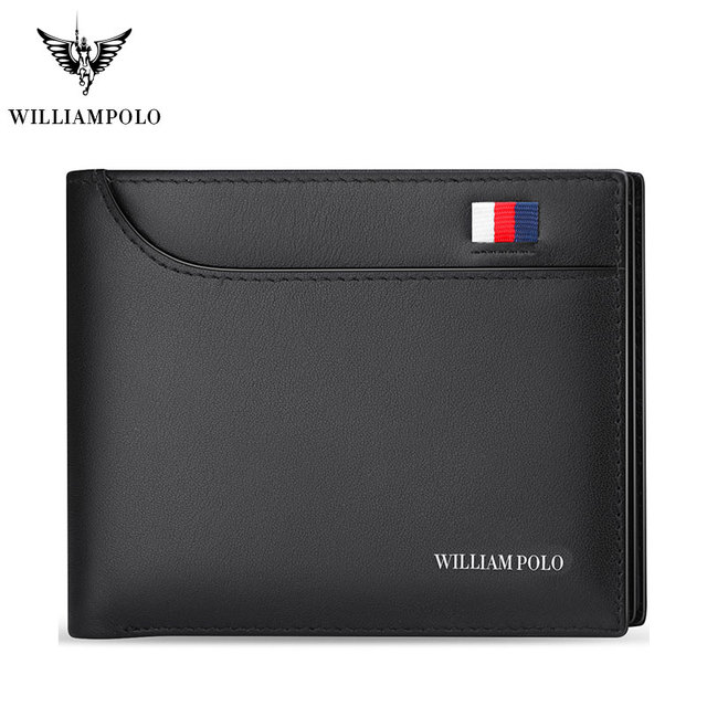 WilliamPOLO Men's Card Holder Genuine Leather Bifold, WilliamPOLO Men's Card Holder Genuine Leather Bifold