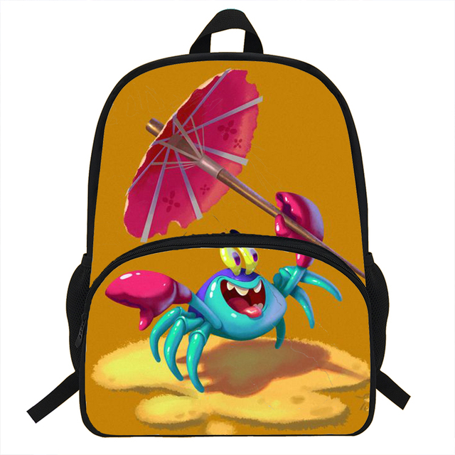 16 Inch Crab Print Backpack, for Teenagers, Boys, Kids, Students, School, Laptop, Travel Bag