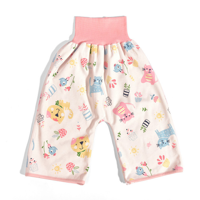 Prevent Baby Bedwetting Pure Cotton Baby Skirt To Prevent Urine Leakage 2 in 1 Toilet Learning Pants Reusable Washable Skirts