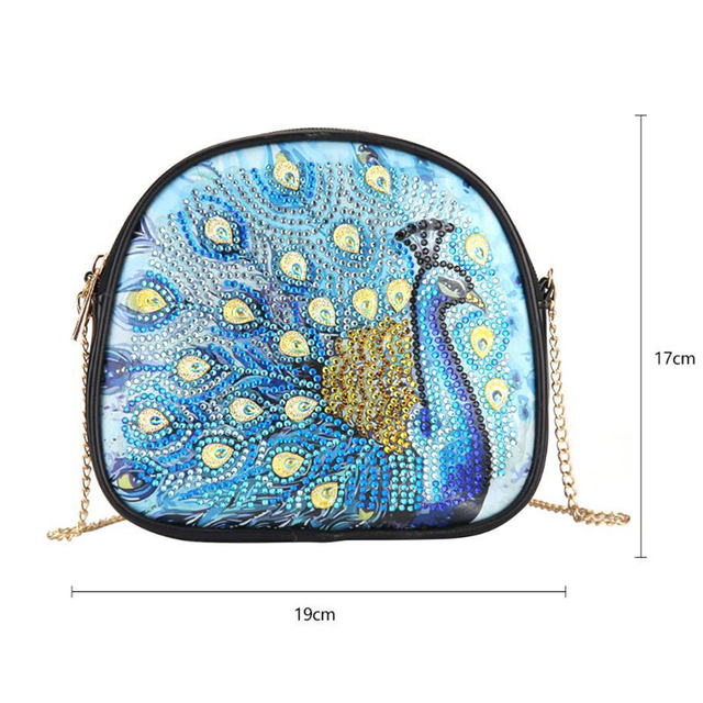 Diamond Mosaic PU Leather Women Shoulder Bags Mosaic Drill Reusable Eco-friendly Embroidery Storage Bag Shopping Bag