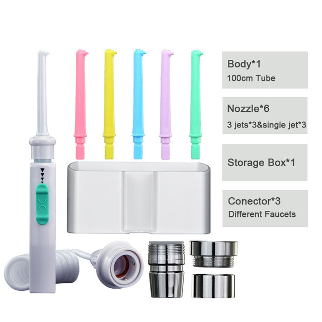 New Faucet Oral Irrigator Portable Dental Cleaner Dental Water Extractor Pressure Adjustable Pick Water Jet Flossing No Need Charge