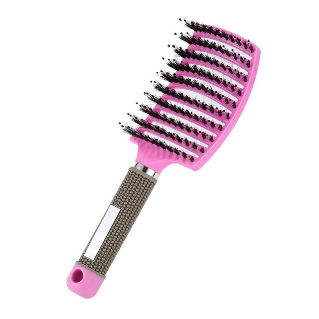 Scalp Massage Comb For Women, Bristles And Nylon, For Wet Or Curly Hair, Detangling Hair, For Hairdressing Salon