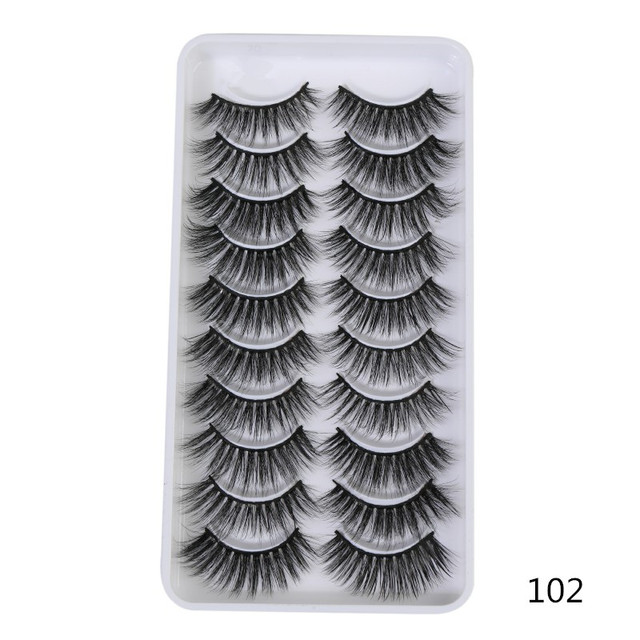 QUXINHAO wholesale 10 pairs lashes eyelashes cilios 3d mink lashes mink eyelashes wholesale false eyelashes maquiagem