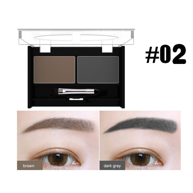 MYG 4 Colors Waterproof Eyebrow Powder Long Lasting Eye Shadow Eyebrow Palette + Eyebrow Brush